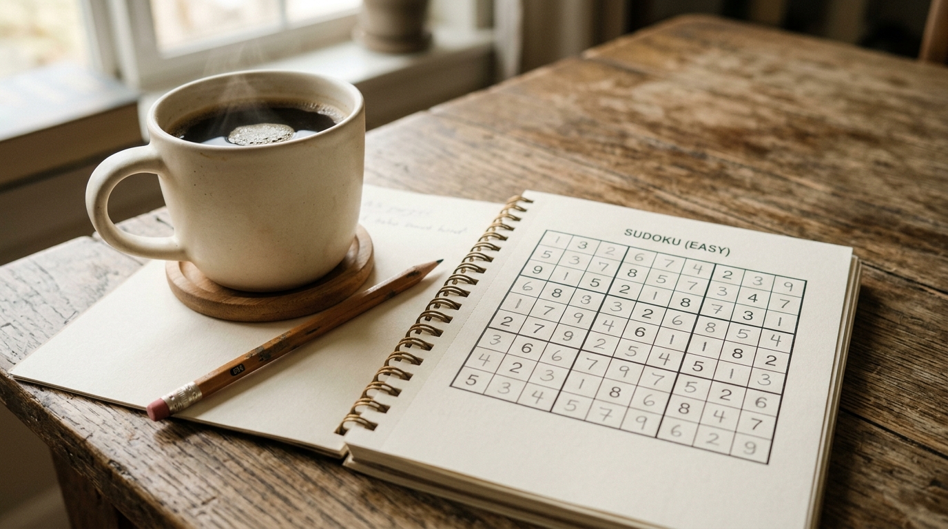 Newspaper sudoku illustration for NY Times Sudoku